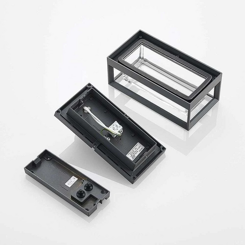 B-Ware Arcchio Ismera Außenwandleuchte Mit Glas Außen Wandleuchte Lampe E27 Dunkelgrau