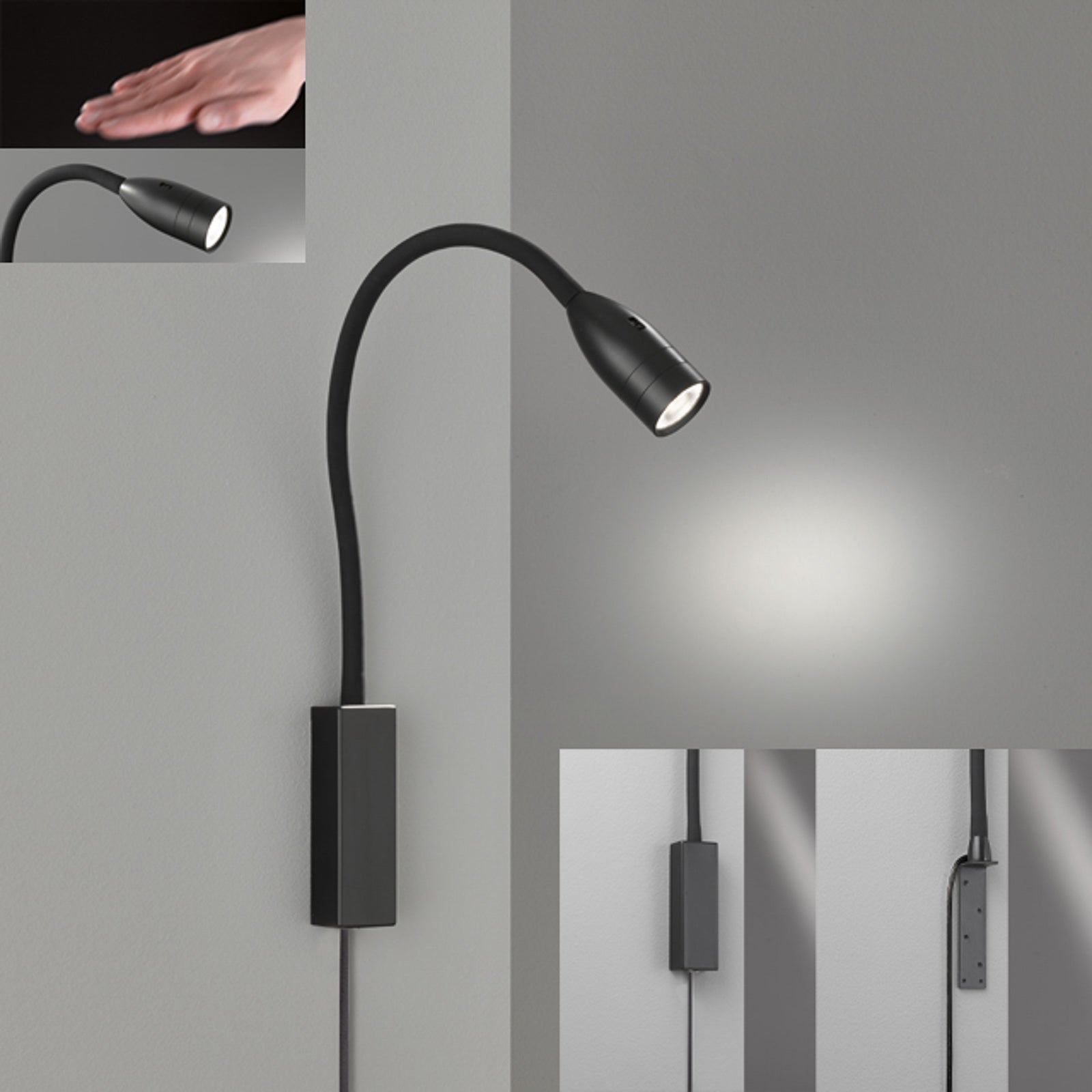 FISCHER & HONSEL Wandleuchte Sten LED dimmbar mit Gestensteuerung Schalter 35cm - 4001133301701