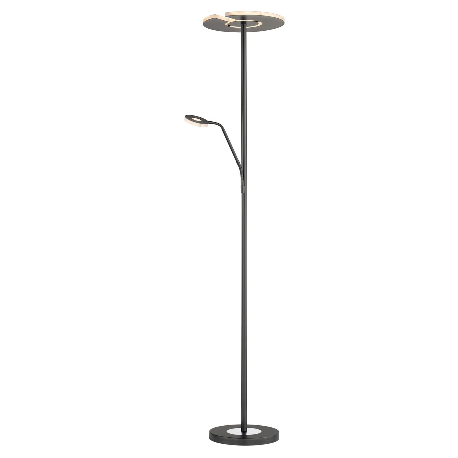 FISCHER & HONSEL Stehleuchte Dent LED dimmbar schwarz matt 180cm Leselicht CCT - 4003694403184