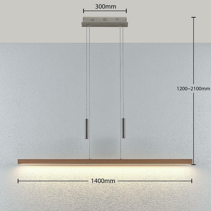 Lucande Led Holz Balkenpendelleuchte Tamlin Hängeleuchte Pendelleuchte Leuc171 B-Ware - 8502193125014