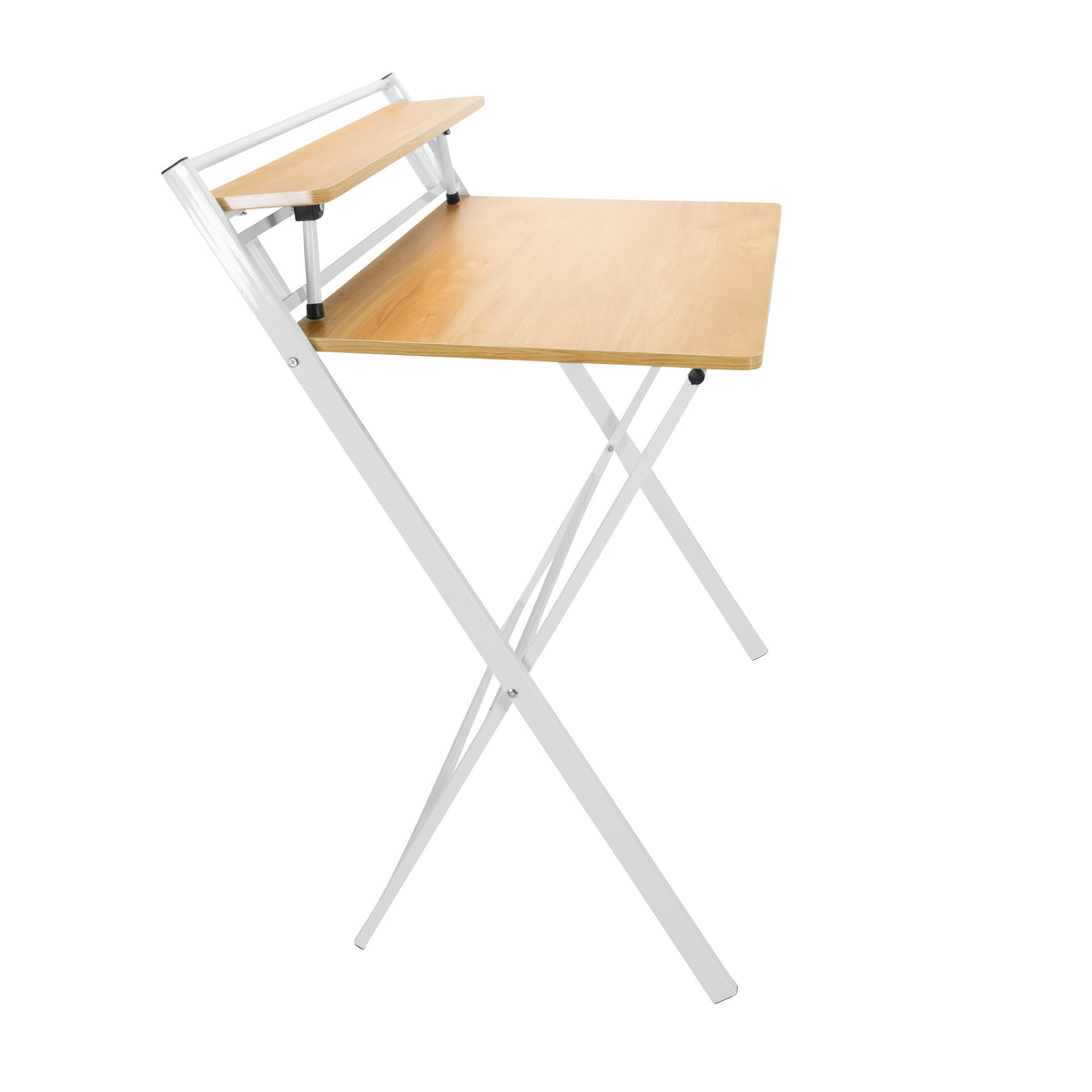 hjh OFFICE Schreibtisch Arbeitstisch EASY CLAP Klapptisch Eiche hell Weiß - 4064323020172