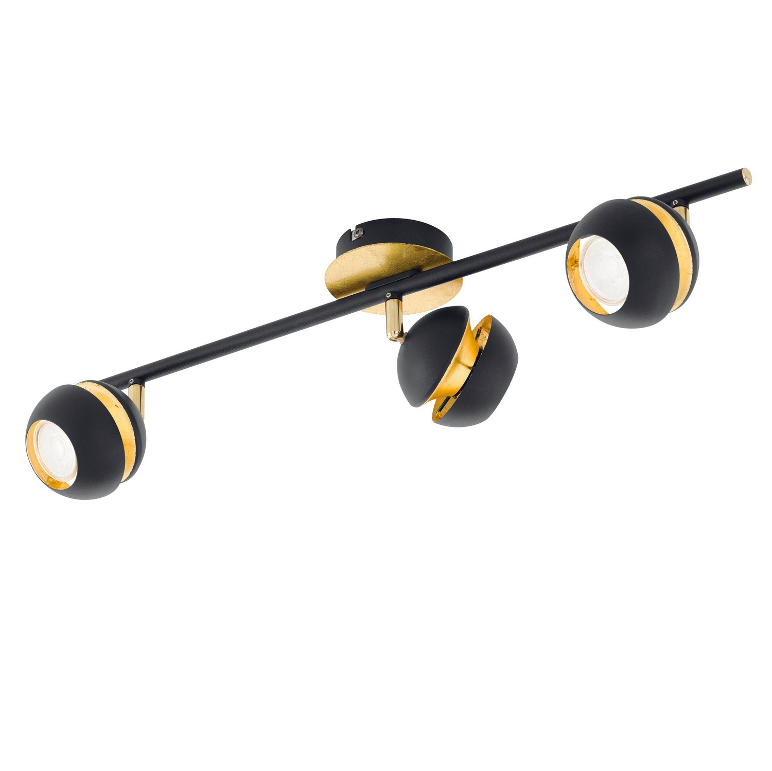 B-Ware Eglo Led Deckenlampe Nocito Deckenlampe Lampe Licht 3 Flammig Gu10 Schwarz Gold