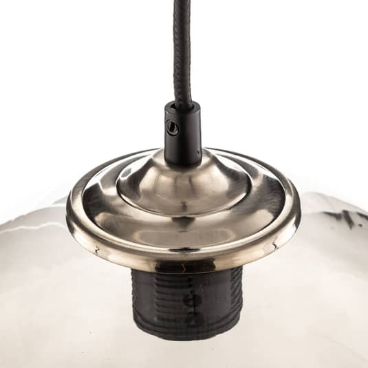 Euluna Hängelampe Pendelleuchte Deckenlampe Glas Kugelschirm Rauchgrau ø25cm B-Ware