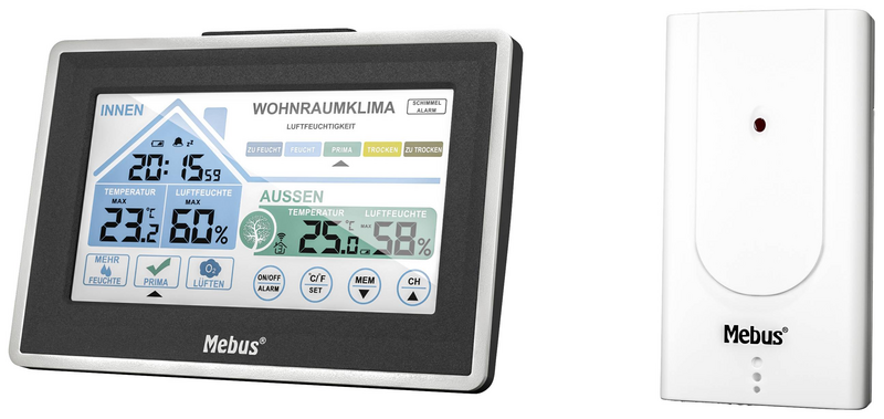 B-Ware Mebus 01026 01026 Funk Wetterstation Wettermessgerät Wetterstation Kleingerät82