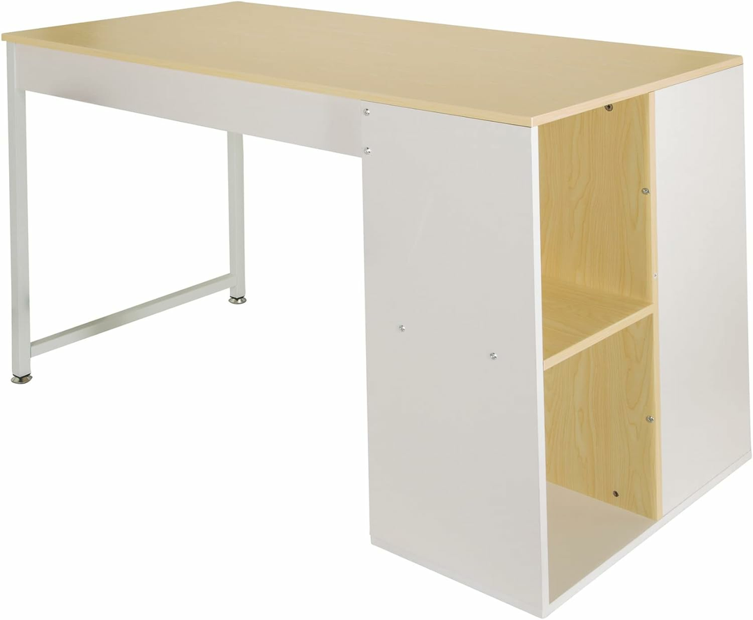 Hjh Office Schreibtisch Computertisch Workspace H Ii 120x60 Cm Weiß Eiche