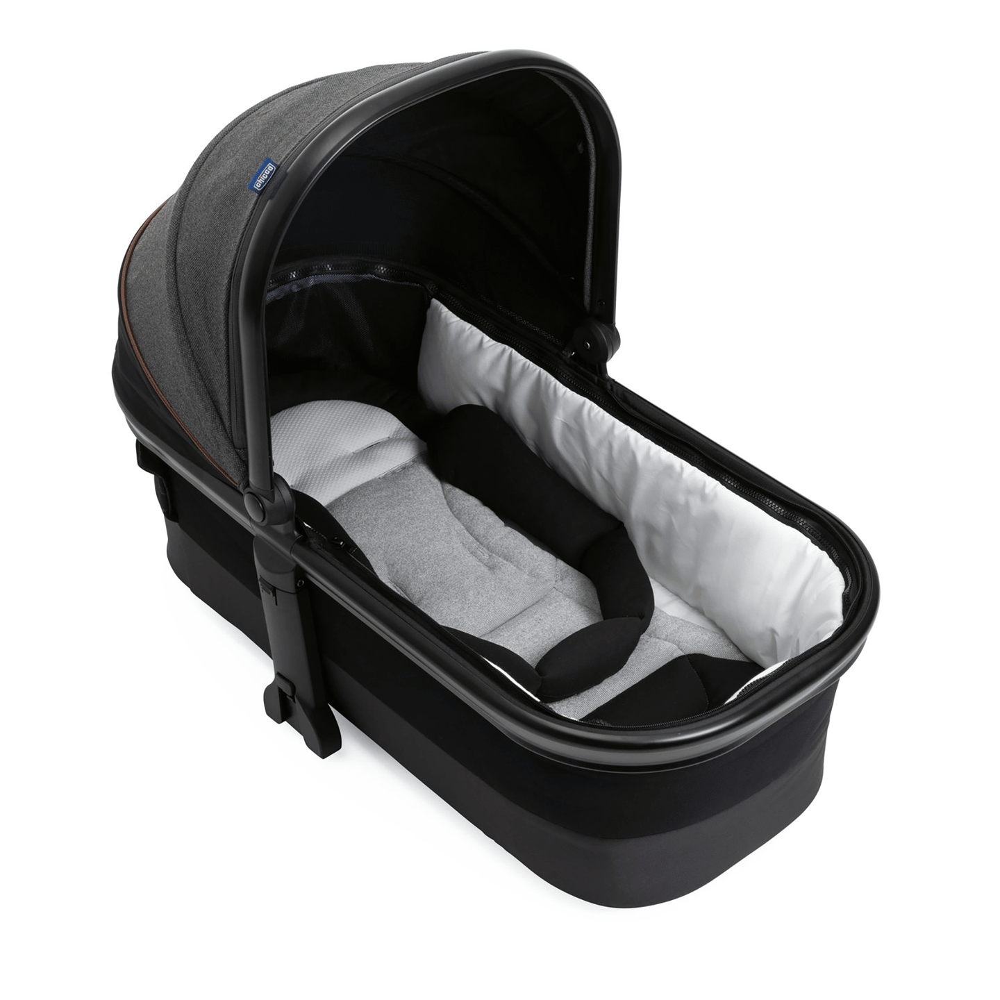B-Ware chicco Mysa Babytrage Tragesystem Light Black Satin Schwarz für Neugeborene