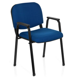 B-Ware hjh OFFICE XT 650 Vierfußstuhl Blau Konferenzstuhl Besucherstuhl Stuhl Bürostuhl