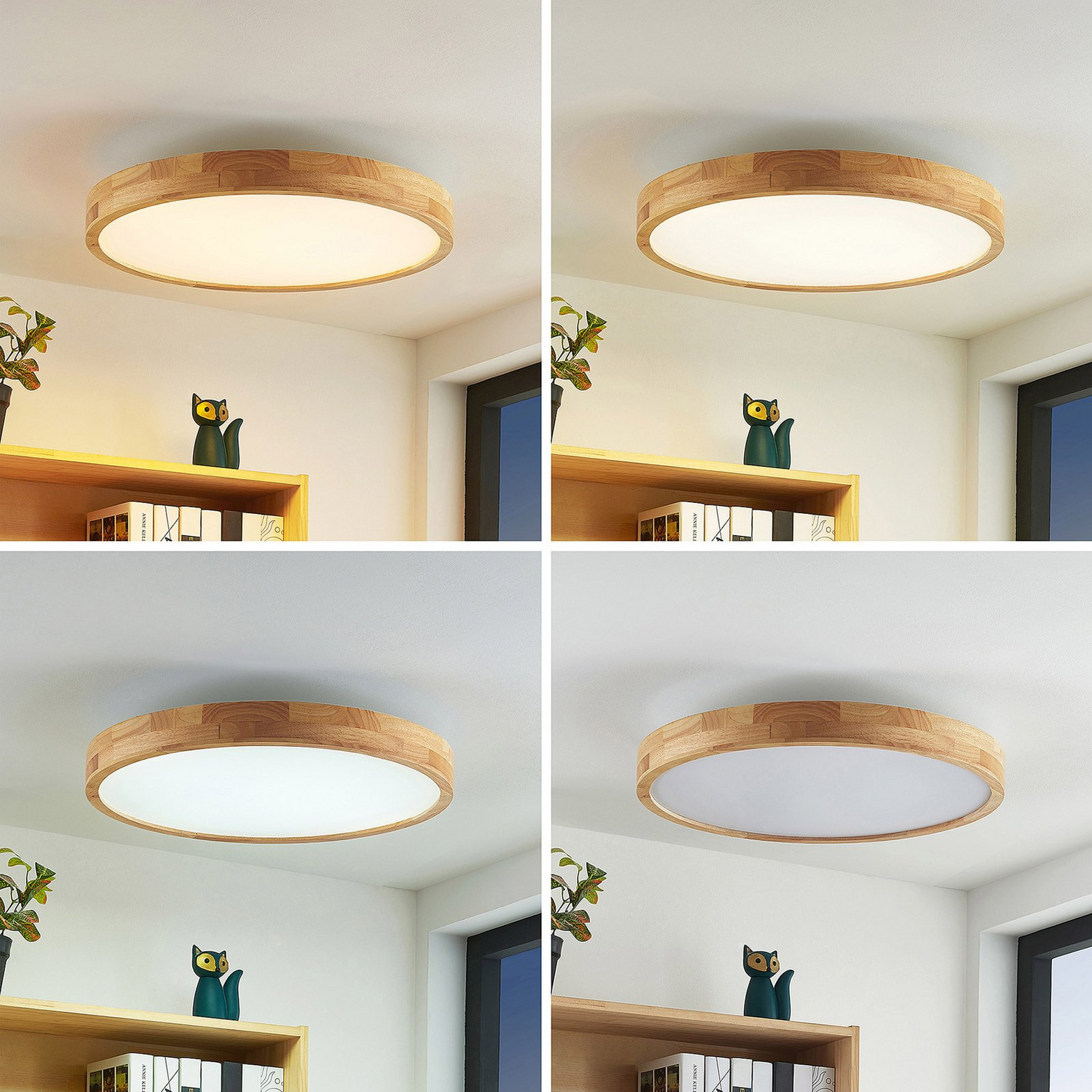 Lindby Lanira Led Deckenlampe Aus Eichenholz ø 60 Cm Deckenlampe Lampe Leuc972 B-Ware - 4251911741575