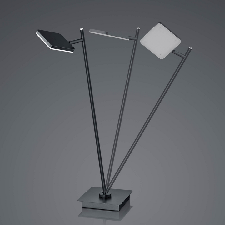 Hell Led Tischleuchte Tim Schreibtischlampe Bürotischleuchte Bürolicht Schwarz B-Ware