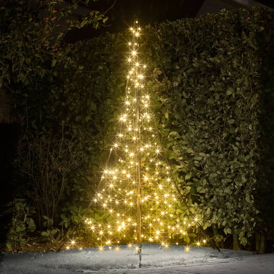 Fairybell Weihnachtsbaum mit Mast Feiertagsbaum Feiertagsdeko 240 LEDs 200cm
