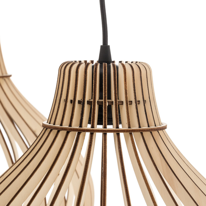 Euluna Barrel Hängeleuchte Deckenlampe Pendelleuchte Lampe E27 Holzschirm H516 B-Ware - 5907623620583