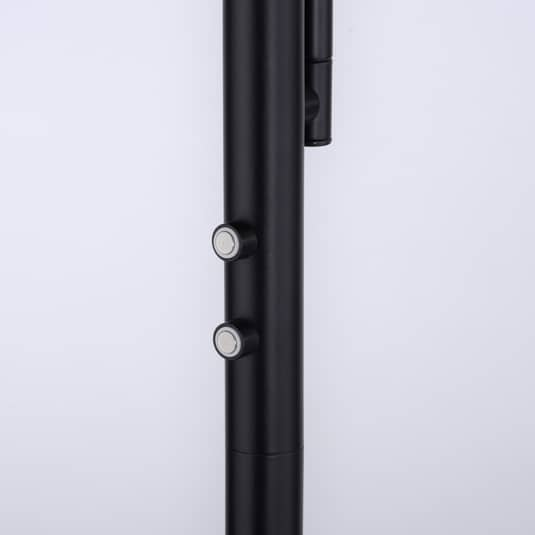 Lampadaire LED Leuchten Direkt Hans, lampe de lecture carrée, noir