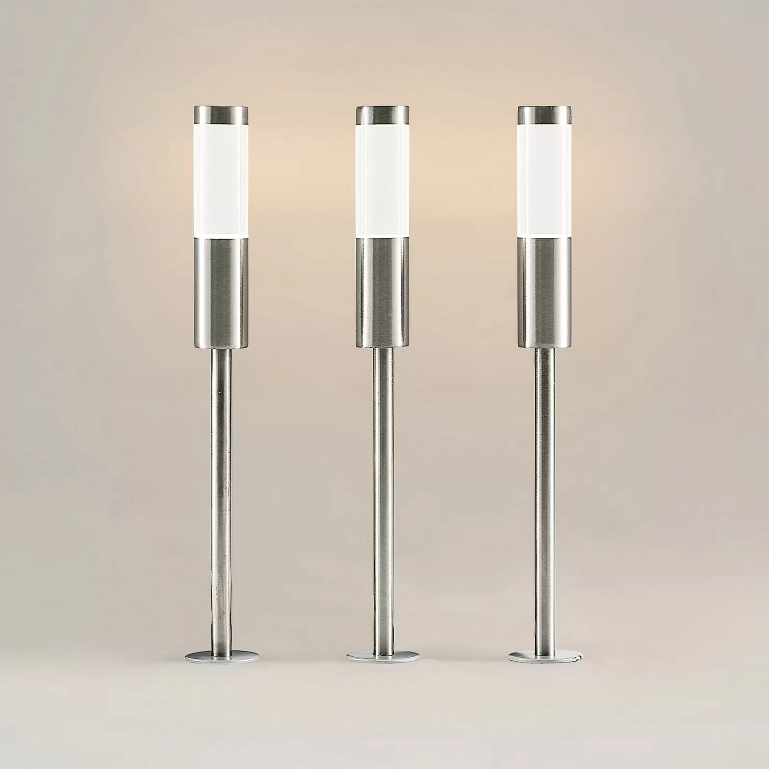 B-Ware Prios Edinai Led Außenstrahler Erdspieß 3er Set Outdoor Außenleuchte Lampe Licht