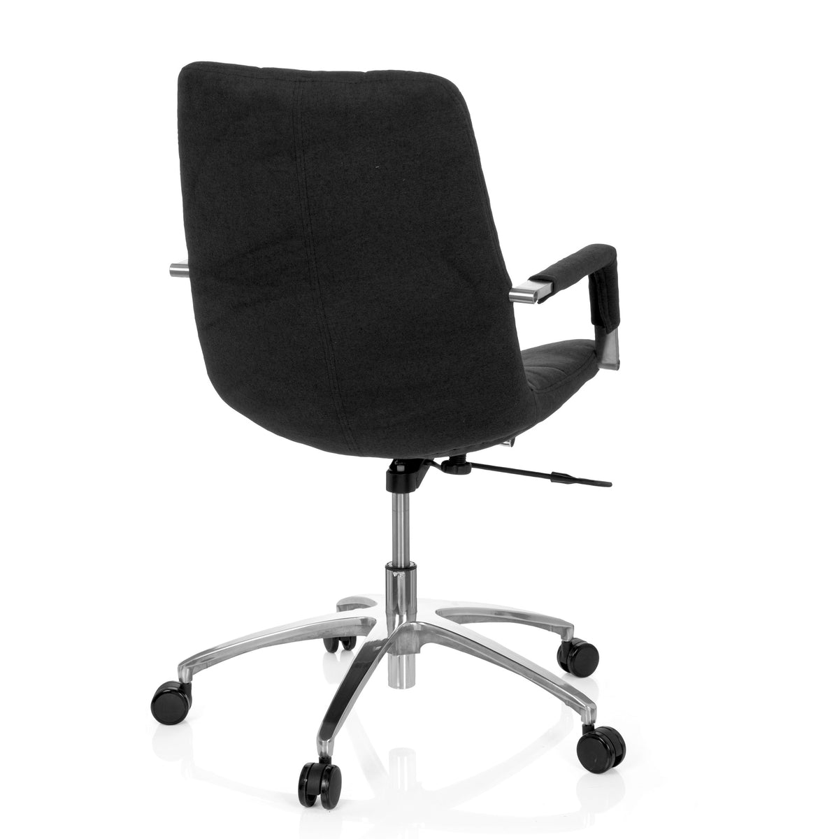 hjh OFFICE Bürostuhl Drehstuhl SARANTO Stuhl Stoff schwarz Armlehnen Rollen - 4251084658304