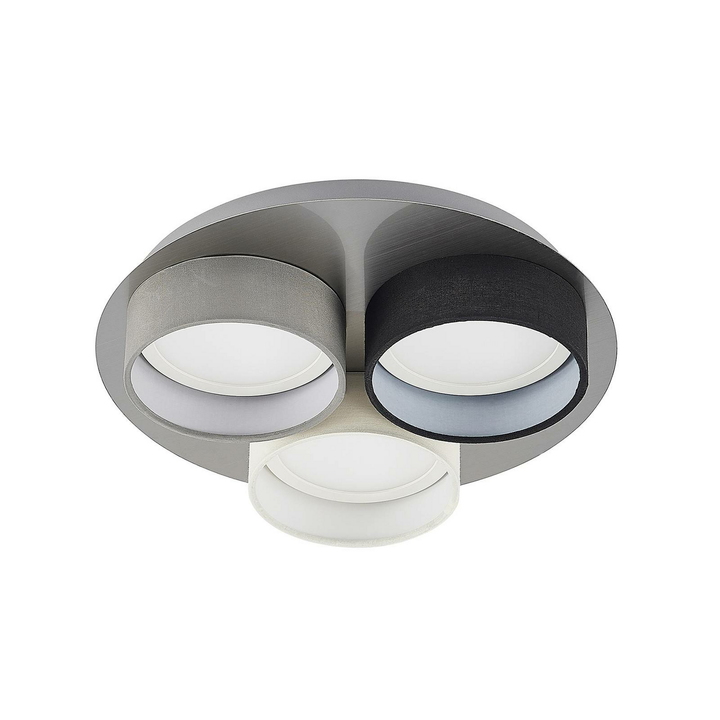 Lindby Aviola LED-Deckenlampe Deckenlampe GX53 nickel satin grau schwarz weiß