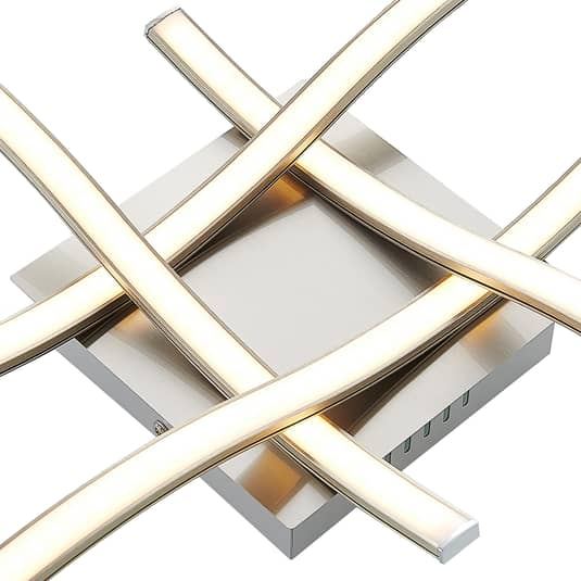 ELC Agostina LED-Deckenlampe nickel Deckenlampe Lampe Leuchte Decke Metall 492