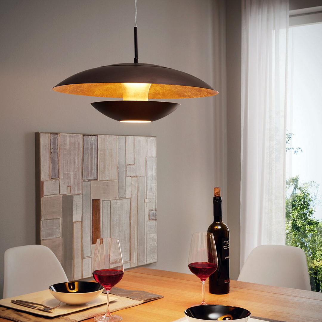 Eglo Pendelleuchte Nuvano 48cm Deckenlampe Hängeleuchte Lampe 1 Flg Braun Gol640 B-Ware - 9002759957551