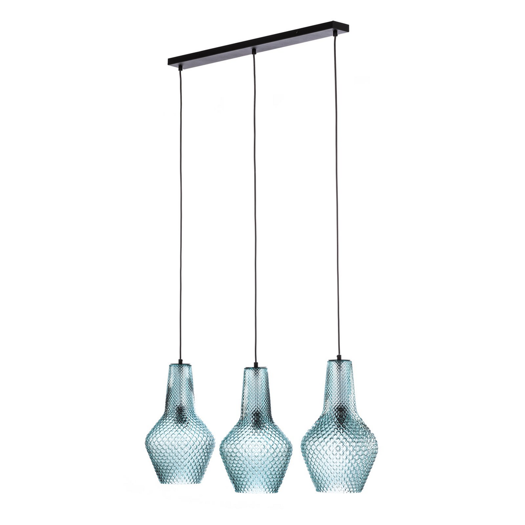 Lindby Hängeleuchte Drakar hellblau Glas Ø 25 cm Deckenlampe Lampe Leuchte Spot