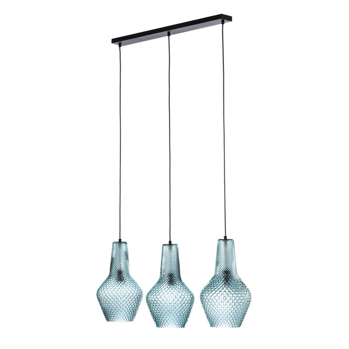 Lindby Hängeleuchte Drakar hellblau Glas Ø 25 cm Deckenlampe Lampe Leuchte Spot