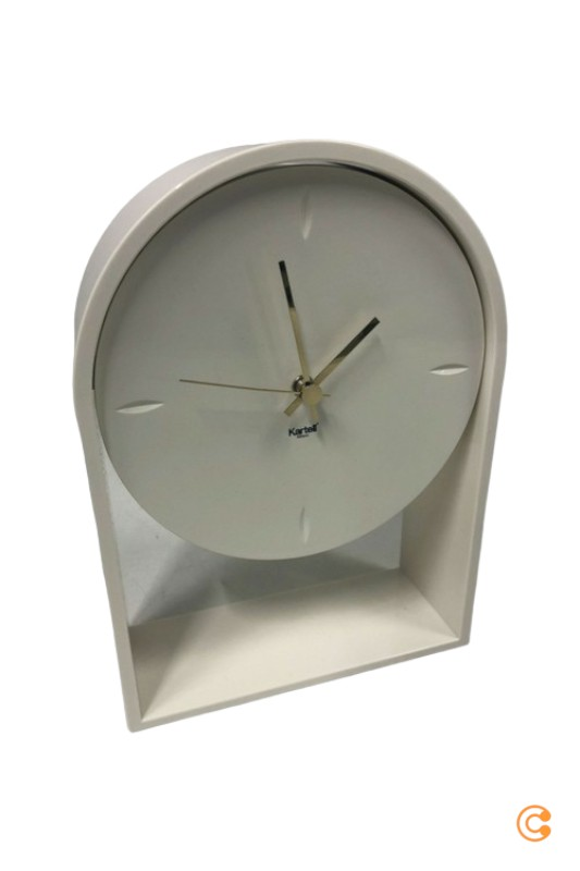 B-Ware Kartell Air Du Temps Tischuhr Standtischuhr Uhr Wecker Kaminuhr Reiseuhr Weiß874 - 8058967267518