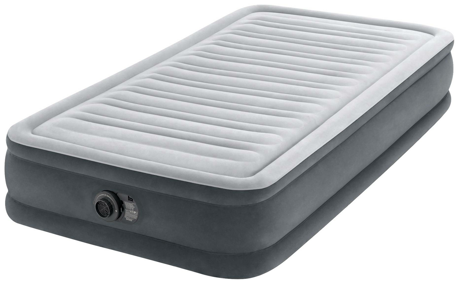 B-Ware Intex Twin Comfort Plush Airbed Luftmatratze Luftbett Matratze Fiber Tech Grau