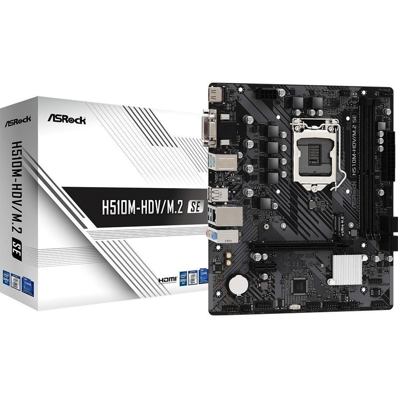 As Rock H510 M Hdv M2 Se Mainboard Platine Motherboard Lga1200 Sockel H470 Usb 3.2 B-Ware