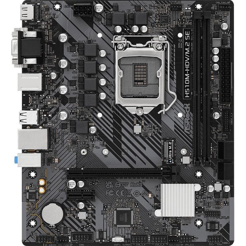 As Rock H510 M Hdv M2 Se Mainboard Platine Motherboard Lga1200 Sockel H470 Usb 3.2 B-Ware