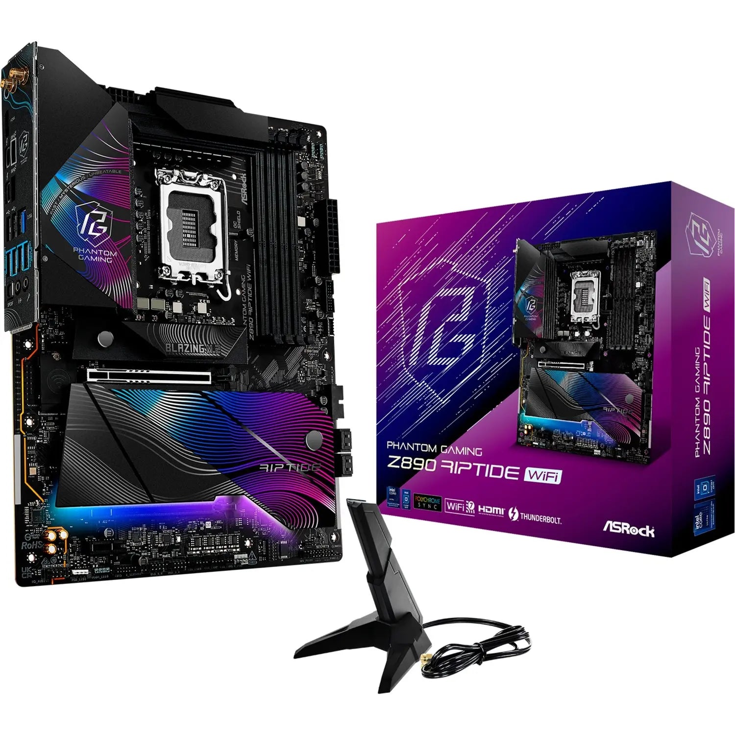 B-Ware As Rock Mainboard Motherboard Atx Intel Gaming Wifi Riptide Phantom Gaming Z890