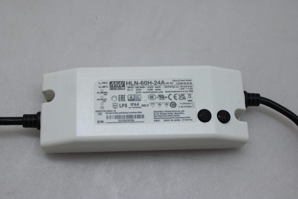 MEAN WELL LED-Treiber Netzteil HLN-60H-24A Konstantspannung dimmbar 60W 24V - 4711287461007