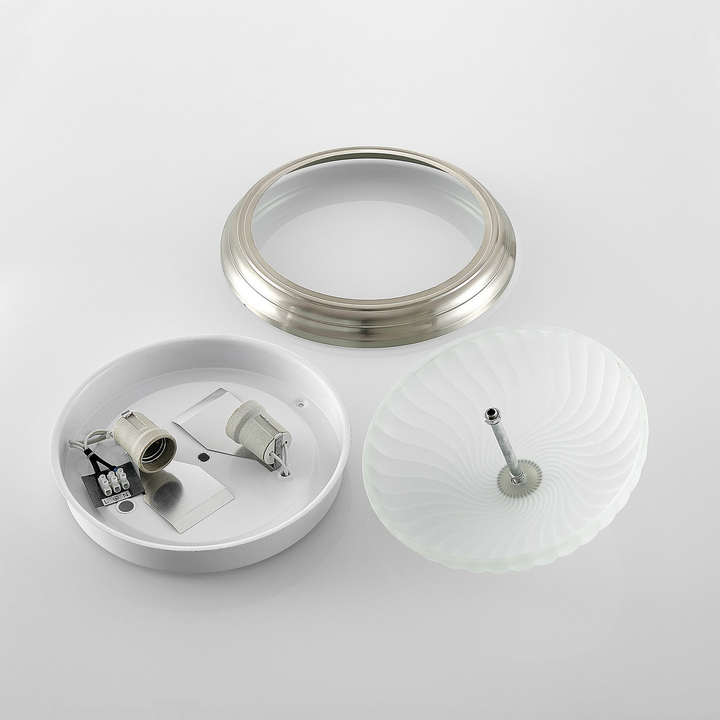 Lindby Pakka Deckenlampe Deckenlampe Lampe Leuchte E27 Nickel Satiniert813 B-Ware - 4251096583465