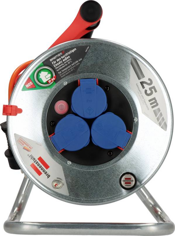 B-Ware Brennenstuhl 1198740 Kabeltrommel Kabelabroller 25m Orange Schutzkontakt Stecker