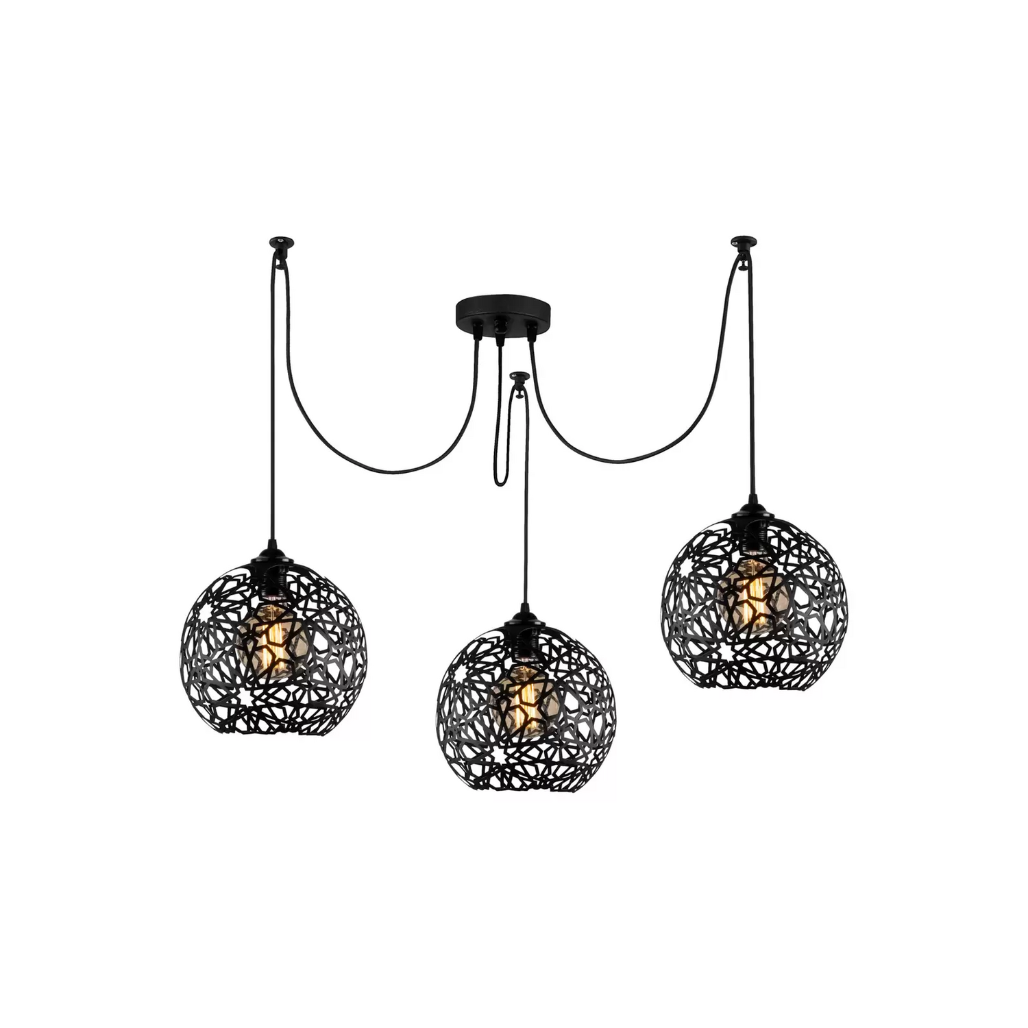 Hängelampe Fellini Mr 897 3 Flg. Dezentral Schwarz E27 Deckenlampe Lampe Leuc607 B-Ware - 8681875648935