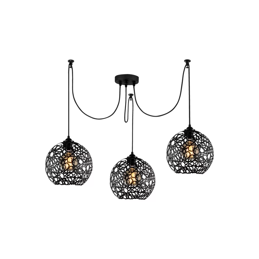 Hängelampe Fellini Mr 897 3 Flg. Dezentral Schwarz E27 Deckenlampe Lampe Leuc607 B-Ware - 8681875648935