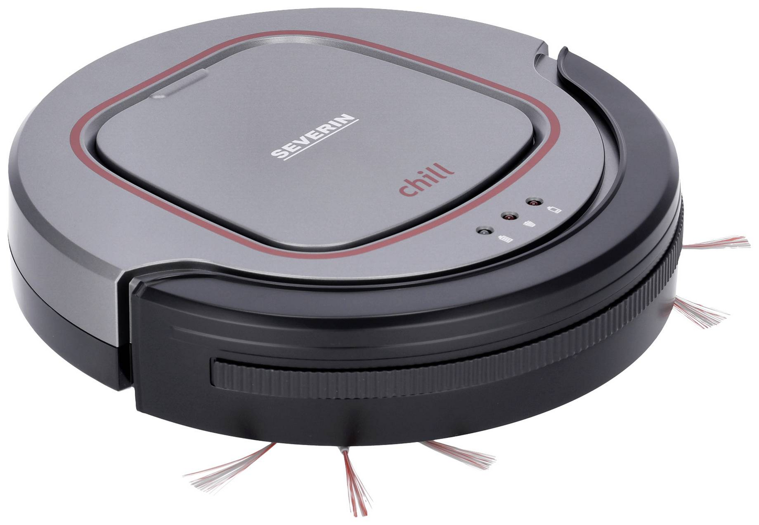 B-Ware Severin Saugroboter Chill Grau Rot Schwarz Extra Leise Staubsauger Sauger