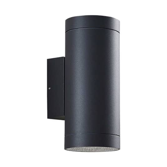 Lucande Thomke Außen Wandleuchte E27 2 Fl. Außenwandleuchte Außenleuchte Dunkelgr B-Ware