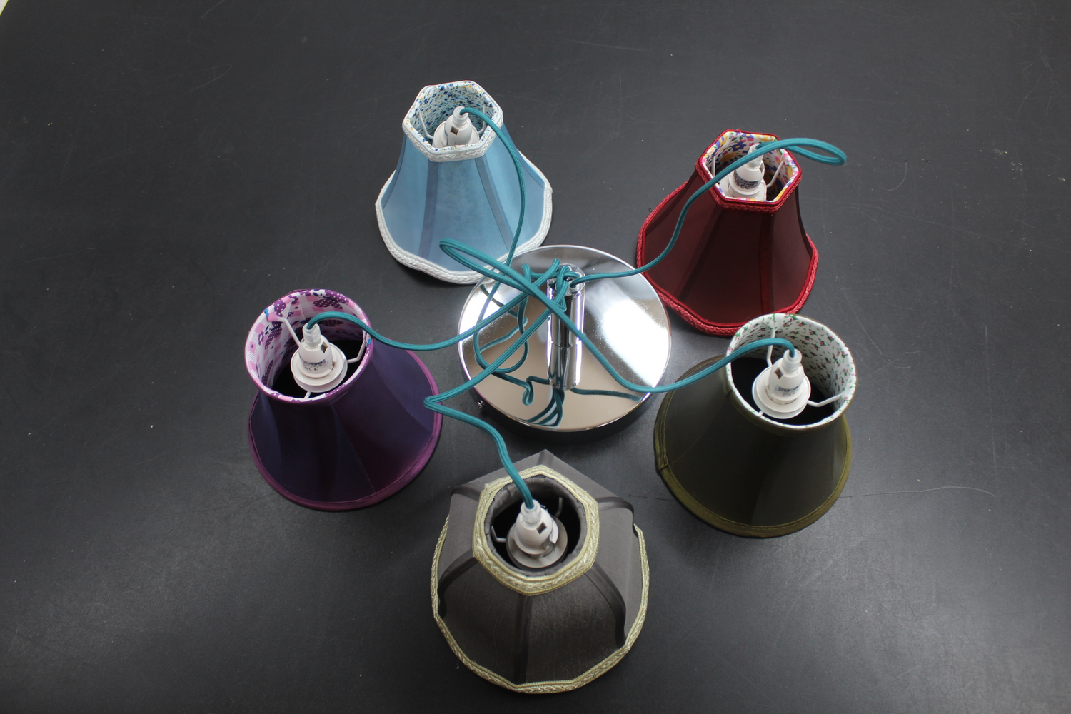 B-Ware Kare Saloon Flowers 5 Design Hängeleuchte E14 Deckenlampe Deko Pendelleuchte619 - 4025621300014