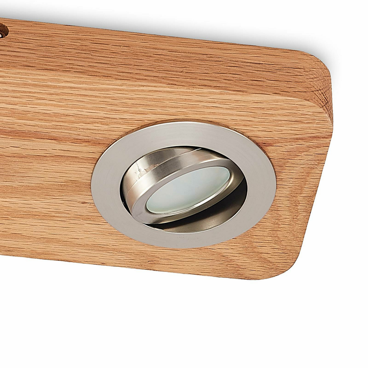 Lindby Mikari Led Deckenlampe Deckenlampe Deckenstrahler Deckenlicht Holz 2 Fl B-Ware