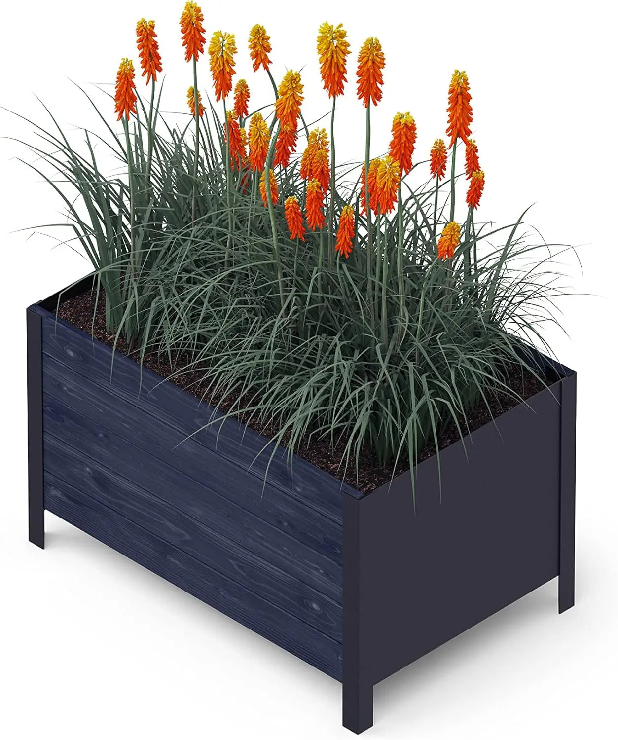 B-Ware Upyard Holz Hochbeet Pflanzkasten Garten Beet Terrasse Blumenkasten 52x78x48cm