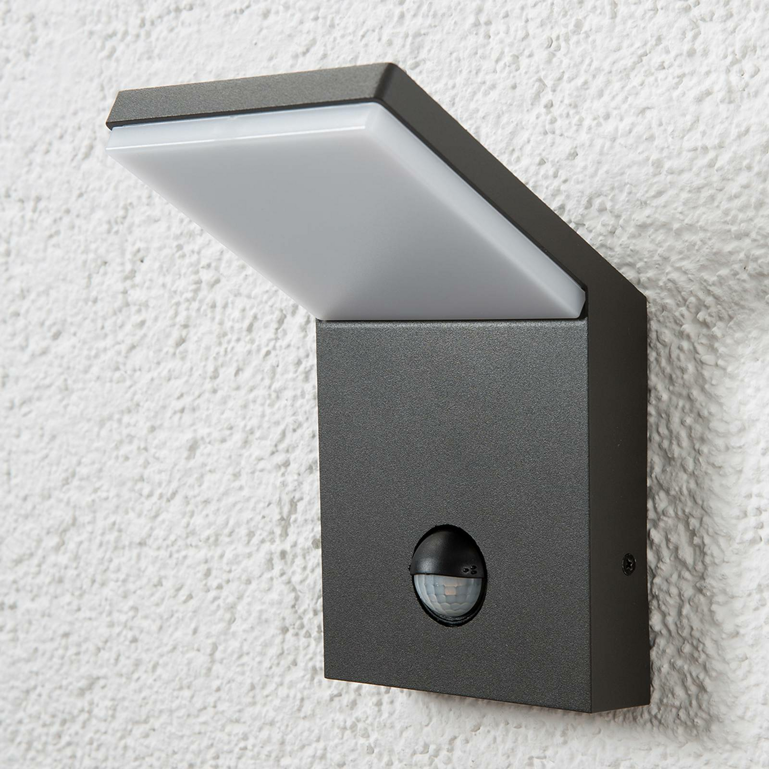 B-Ware Nevio Außenwandleuchte Außenlampe Led Sensor Aluminium Schwarz Bewegungsmel817