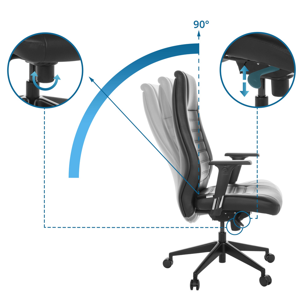 B-Ware Hjh Office Bürostuhl Chefsessel Vitoro B Kunstleder Schwarz Drehstuhl Stuhl