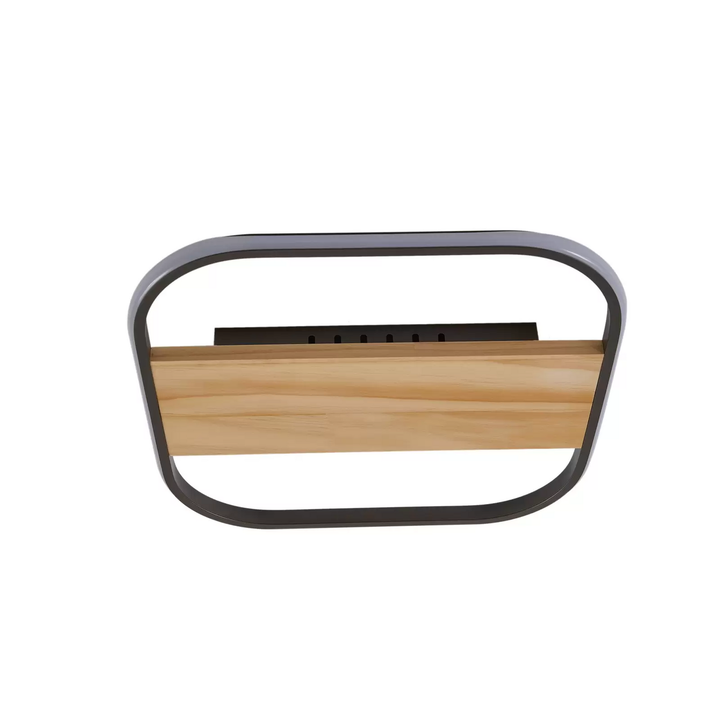 Lindby LED-Deckenleuchte Romilda Deckenlampe Leuchte Lampe grau Holz 37 cm breit