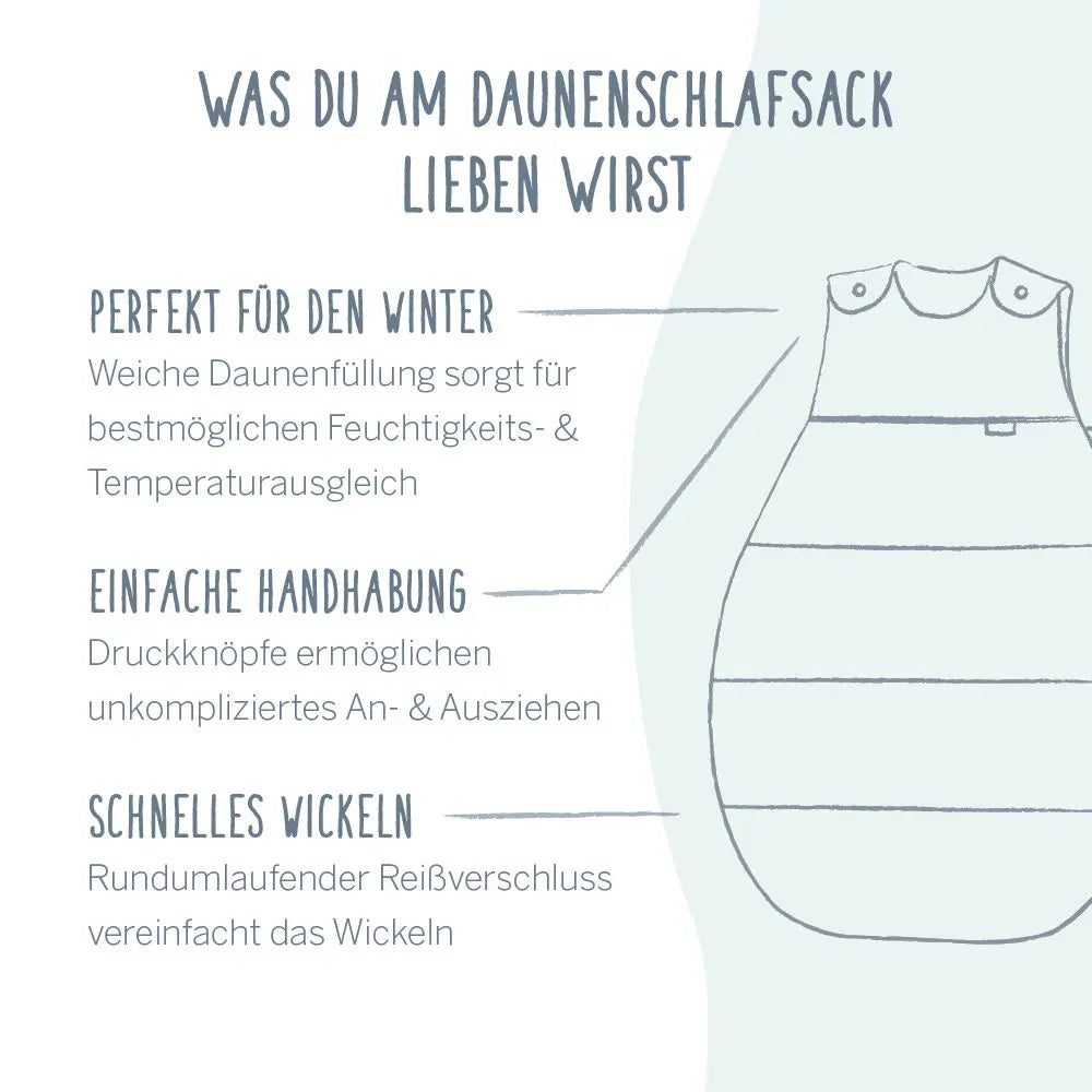 Alvi Daunen Schlafsack Kinderschlafsack Nature Babyschlafsack Gr 110 Cm B-Ware - 482260896