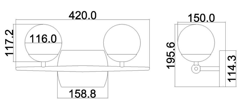 Elstead Jasper Led Wandleuchte Leuchte G9 2 Fach Chrom Ip44 Lampe Licht B-Ware - 482738151221