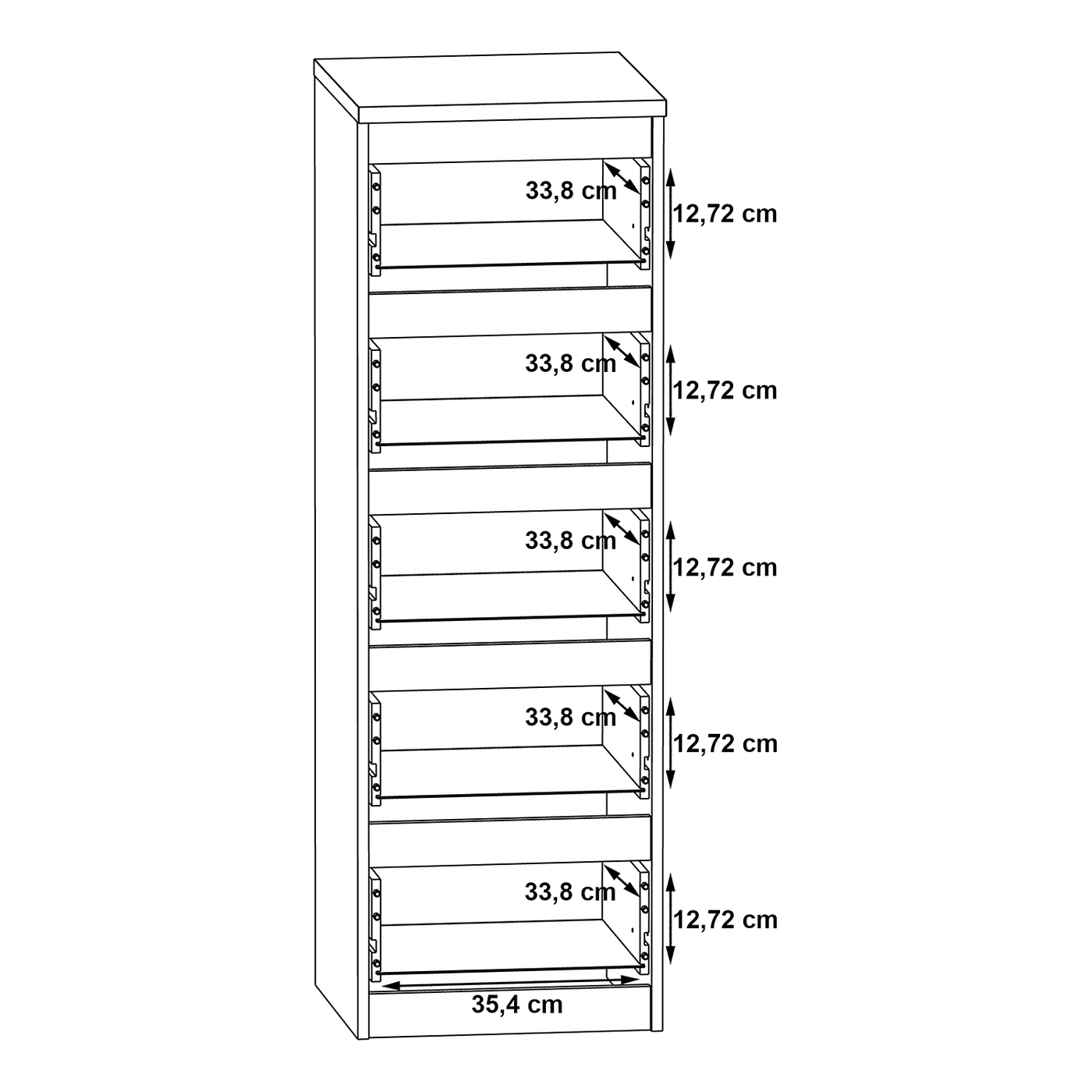 B-Ware loftscape Kommode Optima VI Sideboard Holzkommode Dekokommode Schrank Matt Weiß