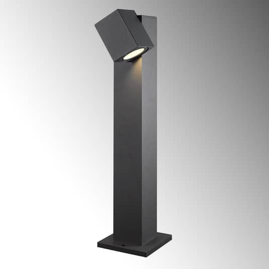 Lucande Wegeleuchte Wegelampe LED Kopf flexibel grafitgrau Aluminium Glas Außenb - 6291105701969