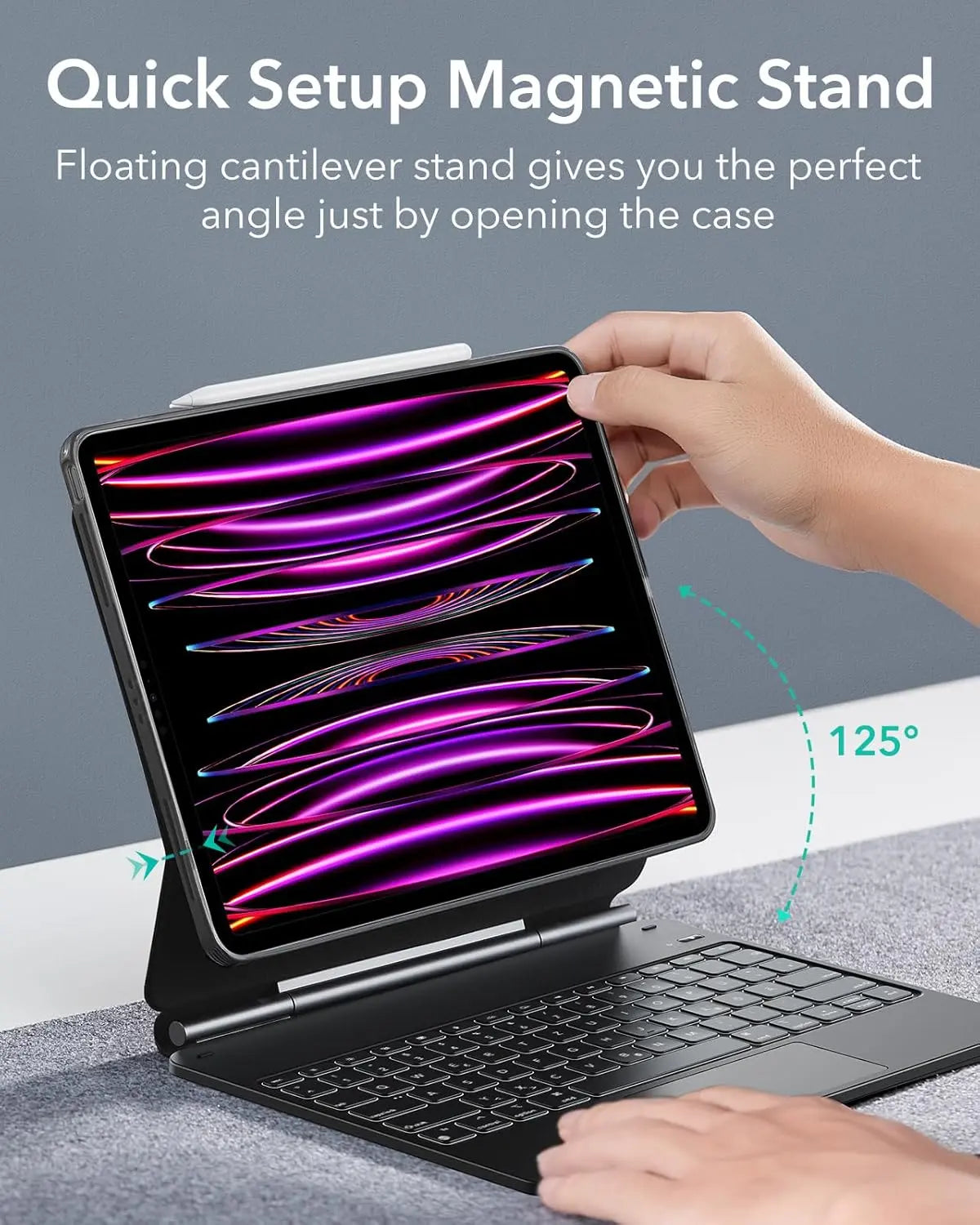 B-Ware Esr Tastatur Hülle Keyboard Case I Pad Pro 12.9 Schwarz Magnetischer Ständer - 4894240165744