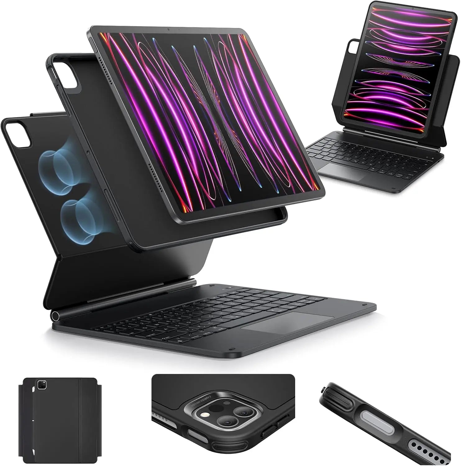 B-Ware Esr Tastatur Hülle Keyboard Case I Pad Pro 12.9 Schwarz Magnetischer Ständer - 4894240165744