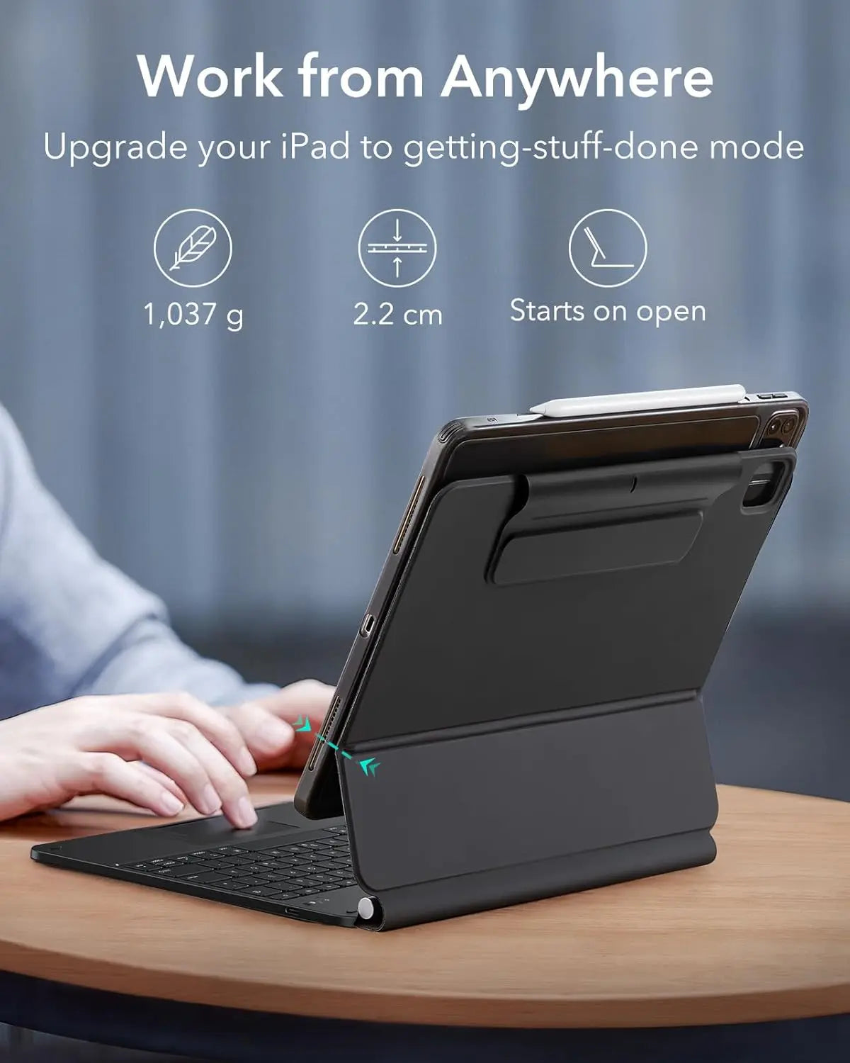 B-Ware Esr Tastatur Hülle Keyboard Case I Pad Pro 12.9 Schwarz Magnetischer Ständer - 4894240165744
