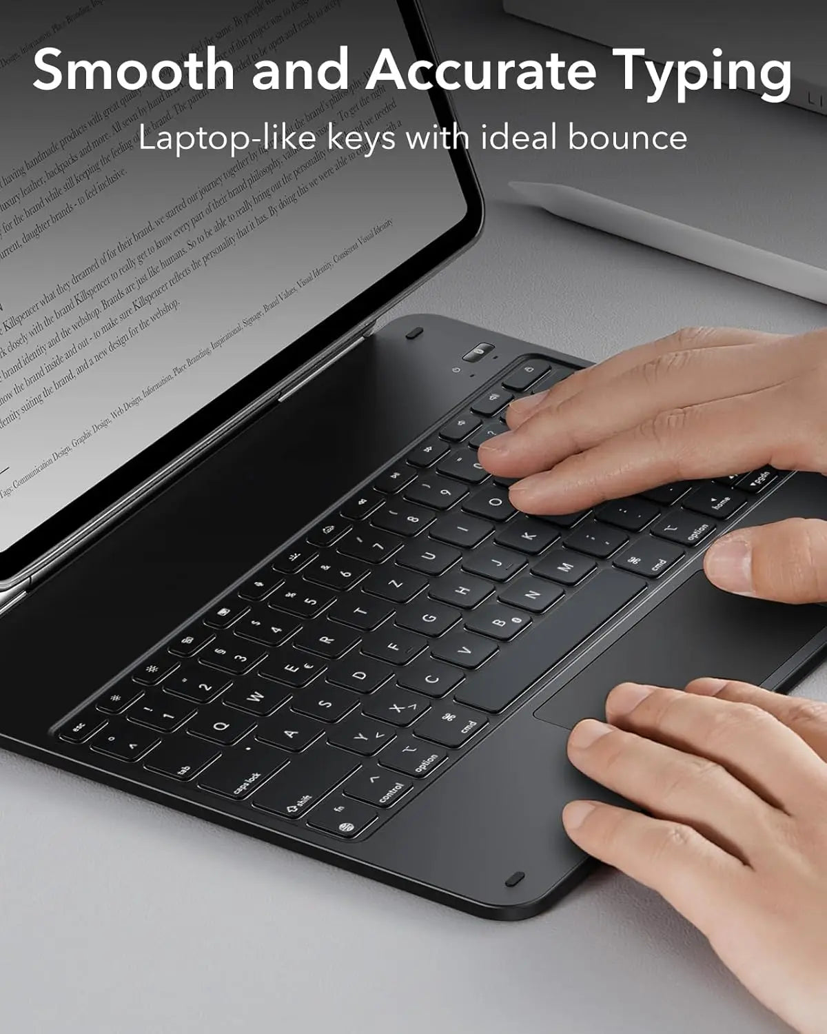 B-Ware Esr Tastatur Hülle Keyboard Case I Pad Pro 12.9 Schwarz Magnetischer Ständer - 4894240165744