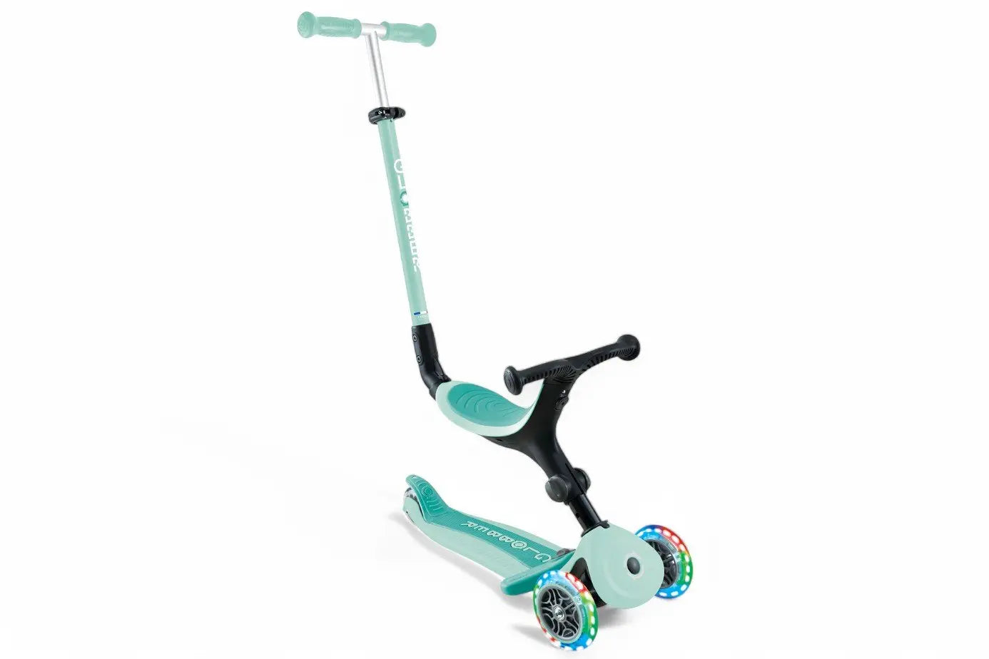 B-Ware Globber Kinderfahrzeug Dreirad Laufrad Roller Mint Go Up Active Lights Klappbar - 4895224412076